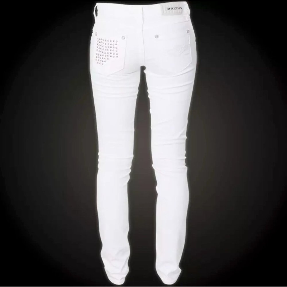 AFFLICTION Women's Denim Jeans RAQUEL TARA WHITE E - Picture 11 of 11